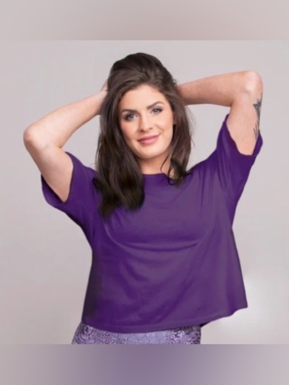 NWT Niyama Sol Boxy Tee - Dark Plum